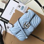 GG Marmont Small shoulder bag Blue 25cm - 5