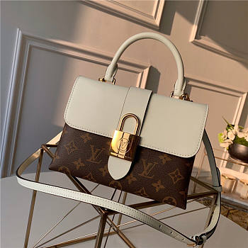 LOUIS VUITTON Locky Postman Package White 20.5cm