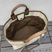 Chanel Cowboy Shopping Bag Beach Bag Beige - 5