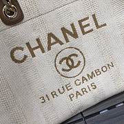 Chanel Cowboy Shopping Bag Beach Bag Beige - 2