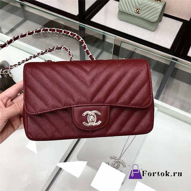 Chanel Classic Flap Handbag Silver hardware 20cm  - 1