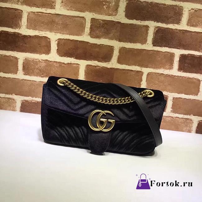 Gucci GG Leather Marmont Black 26cm - 1