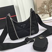 PRADA Re-Nylon padded hobo bag Black 1BC151 - 1