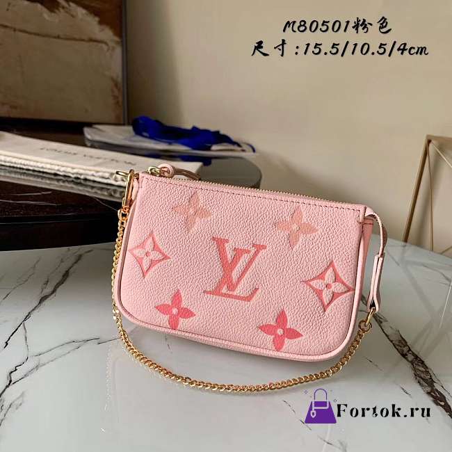 Louis Vuitton mini pochette accessoires bag Pink 15.5cm - 1