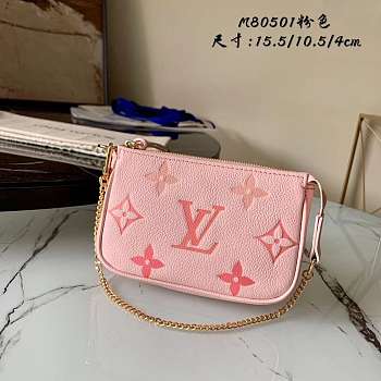 Louis Vuitton mini pochette accessoires bag Pink 15.5cm