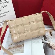 Bottega Veneta Padded Cassette Leather Shoulder Bag Almond 591970 26cm - 1