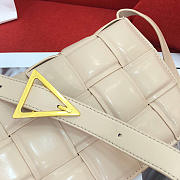 Bottega Veneta Padded Cassette Leather Shoulder Bag Almond 591970 26cm - 3