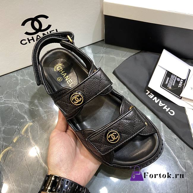 Chanel sandals Shoes 01 Black - 1