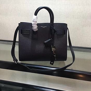 YSL Classic lychee pattern Black Medium 26cm