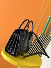 YSL Classic Sac-De-Jour Baby in Embossed Crocodile Shiny Black 421863 36cm - 2