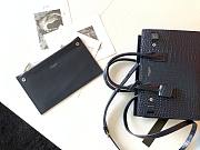 YSL Classic Sac-De-Jour Baby in Embossed Crocodile Shiny Black 421863 36cm - 6