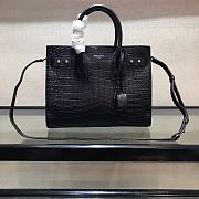 YSL Le Sac-De-Jour tote bag Crocodile pattern Black 464960 32cm - 1
