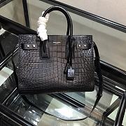YSL Le Sac-De-Jour tote bag Crocodile pattern Black 464960 32cm - 2