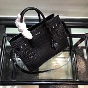 YSL Le Sac-De-Jour tote bag Crocodile pattern Black 464960 32cm - 4