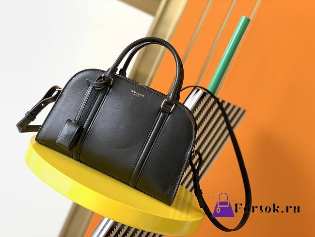 YSL Lock Baby Briefcase Black 655008 27cm - 1
