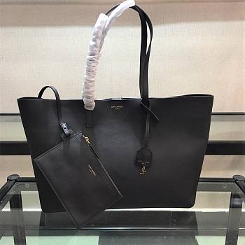 YSL casual shopping handbag calfskin Black 37cm