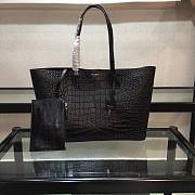 YSL casual shopping handbag Crocodile Black 37cm - 1