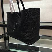 YSL casual shopping handbag Crocodile Black 37cm - 3