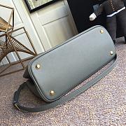 PRADA Medium Saffiano Leather Double Prada Bag Gray 1BG775 33cm - 4