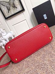 PRADA Medium Saffiano Leather Double Prada Bag Red 1BG775 33cm - 3