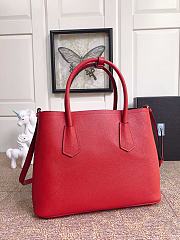 PRADA Medium Saffiano Leather Double Prada Bag Red 1BG775 33cm - 2