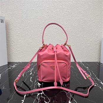 PRADA Nylon Duet Shoulder Bag Begonia Pink 1BH038 23cm