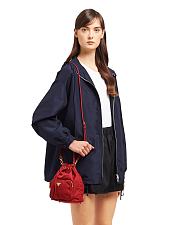 PRADA Nylon Duet Shoulder Bag 1BH038 Fiery Red 23cm - 5