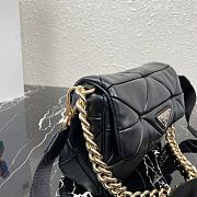 PRADA System nappa leather patchwork bag Black 1BD292  - 2