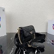 PRADA System nappa leather patchwork bag Black 1BD292  - 5