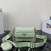 PRADA System nappa leather patchwork bag Green 1BD292 - 1