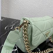 PRADA System nappa leather patchwork bag Green 1BD292 - 3