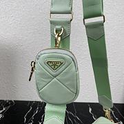 PRADA System nappa leather patchwork bag Green 1BD292 - 5