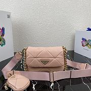 PRADA System nappa leather patchwork bag Water Lily 1BD292 - 1