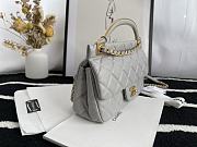 CHANEL 2021 Early Autumn Advanced Craft Handbag Gray 22cm - 4