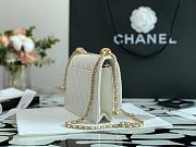 CHANEL Little Golden Ball WOC White 19cm - 2