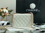 CHANEL Little Golden Ball WOC White 19cm - 3