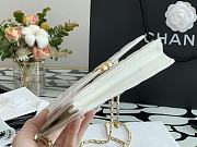 CHANEL Little Golden Ball WOC White 19cm - 4