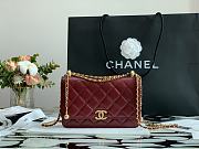 CHANEL Little Golden Ball WOC Red Wine 19cm - 1