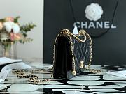 CHANEL Little Golden Ball WOC Black 19cm - 4