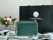 CHANEL Little Golden Ball WOC Mallard Green 19cm - 3