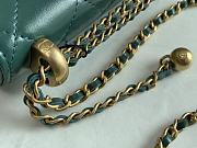 CHANEL Little Golden Ball WOC Mallard Green 19cm - 4