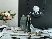 CHANEL Little Golden Ball WOC Mallard Green 19cm - 5