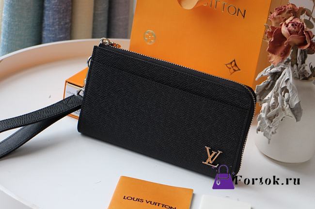 LOUIS VUITTON ZIPPY DRAGONNE Wallet Black N69409 19cm - 1