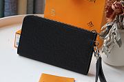 LOUIS VUITTON ZIPPY DRAGONNE Wallet Black N69409 19cm - 6