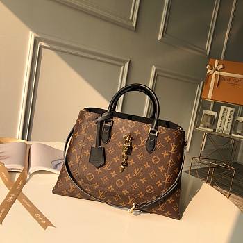 LOUIS VUITTON FLOWER TOTE Monogram padlock Black M43550 34cm 