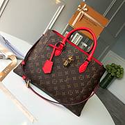 LOUIS VUITTON FLOWER TOTE Handbag Monogram padlock Poppy M43553 34cm - 1