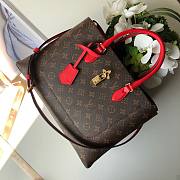 LOUIS VUITTON FLOWER TOTE Handbag Monogram padlock Poppy M43553 34cm - 2