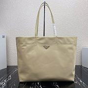 PRADA Re-Nylon and Saffiano leather tote bag Desert Beige 1BG107 40cm - 1