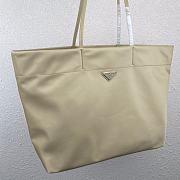 PRADA Re-Nylon and Saffiano leather tote bag Desert Beige 1BG107 40cm - 4