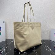 PRADA Re-Nylon and Saffiano leather tote bag Desert Beige 1BG107 40cm - 5
